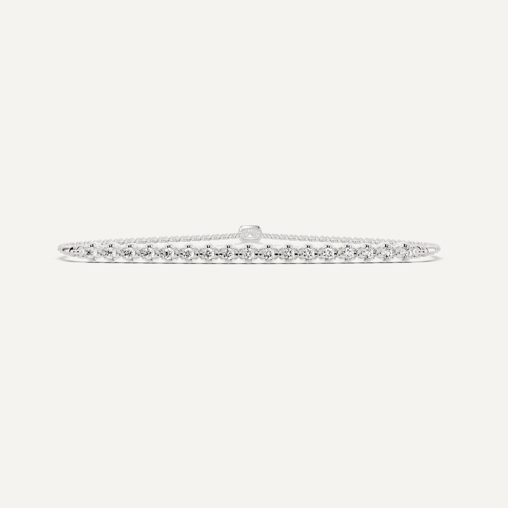 1/4 ctw Round Diamond Petite Bolo Fashion Bracelet - Lotus Diamond