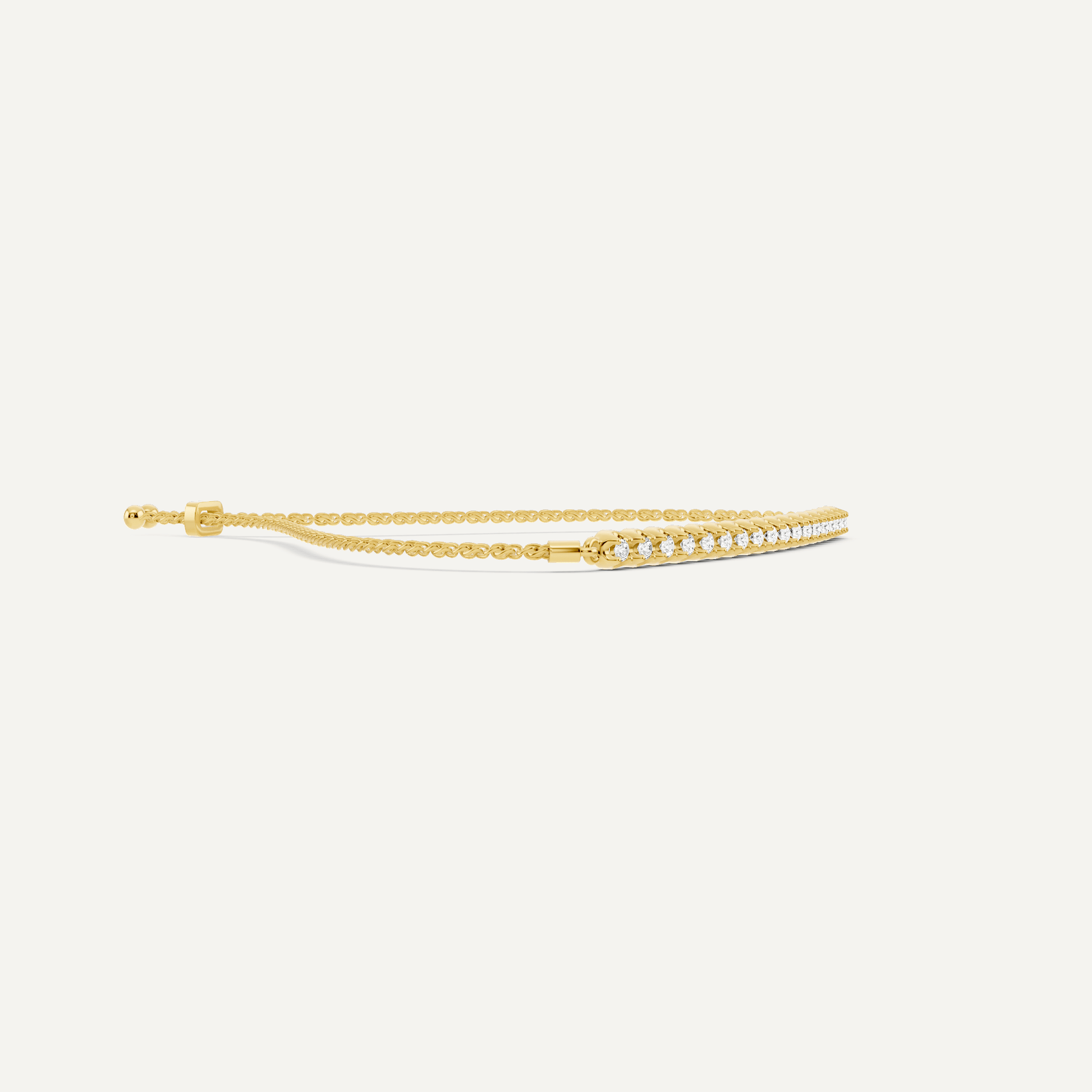 1/4 ctw Round Diamond Petite Bolo Fashion Bracelet - Lotus Diamond