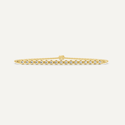 1/4 ctw Round Diamond Petite Bolo Fashion Bracelet - Lotus Diamond