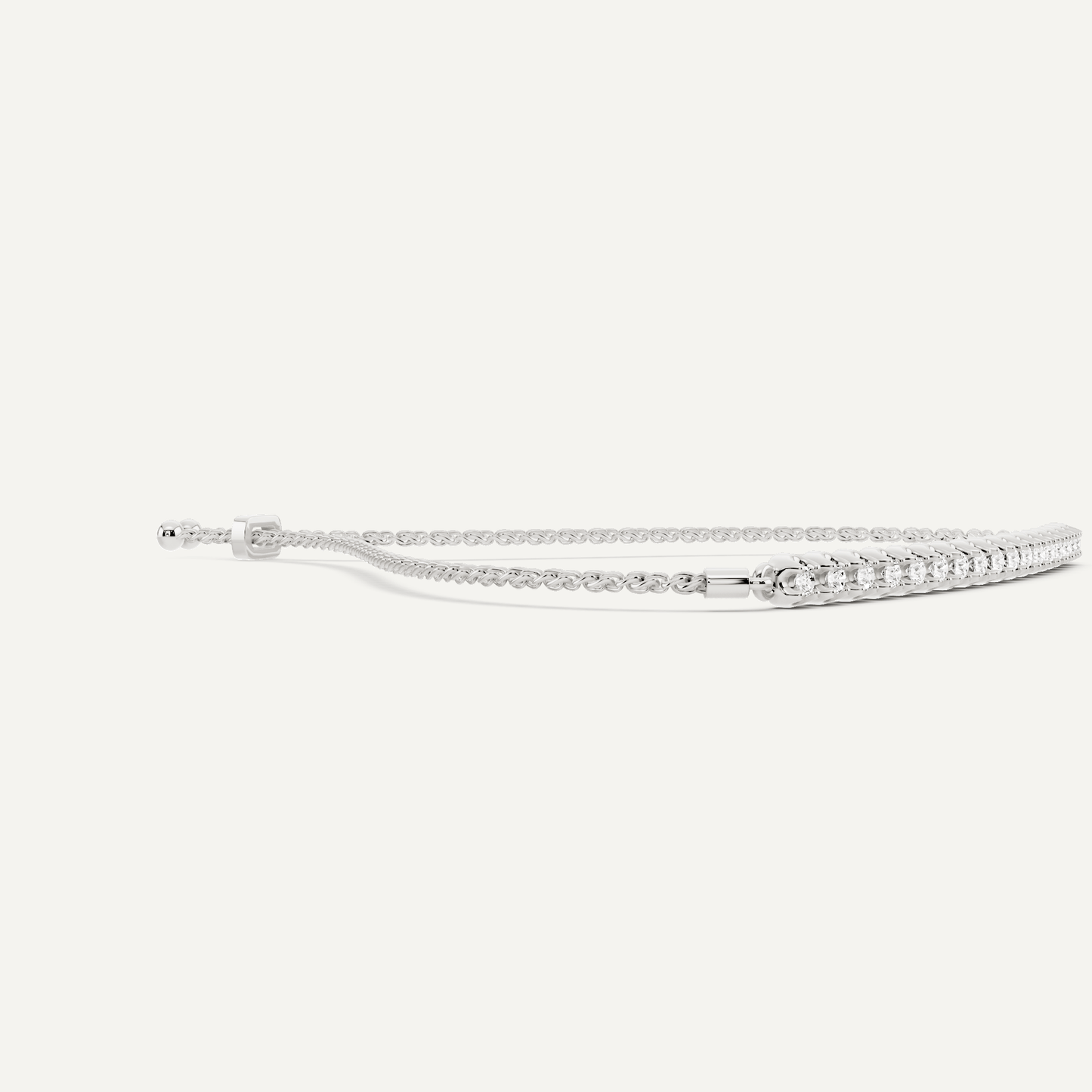 1/4 ctw Round Diamond Petite Bolo Fashion Bracelet - Lotus Diamond