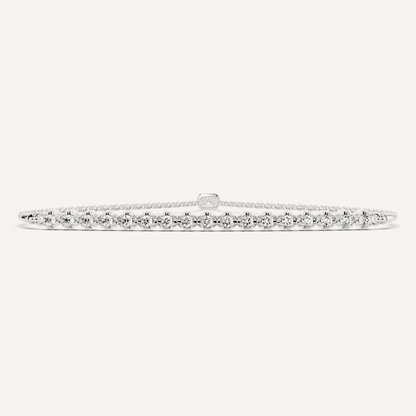 1/4 ctw Round Diamond Petite Bolo Fashion Bracelet - Lotus Diamond