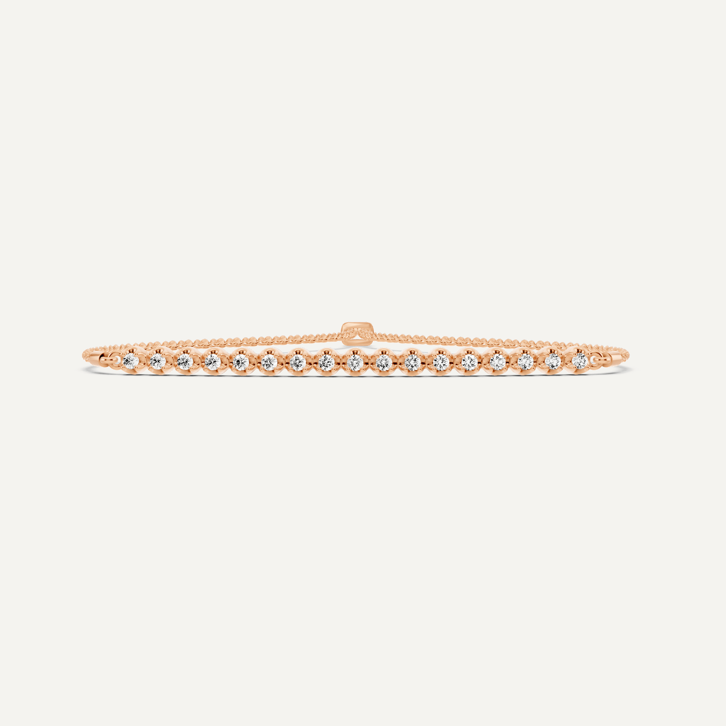 1/4 ctw Round Diamond Petite Bolo Fashion Bracelet - Lotus Diamond