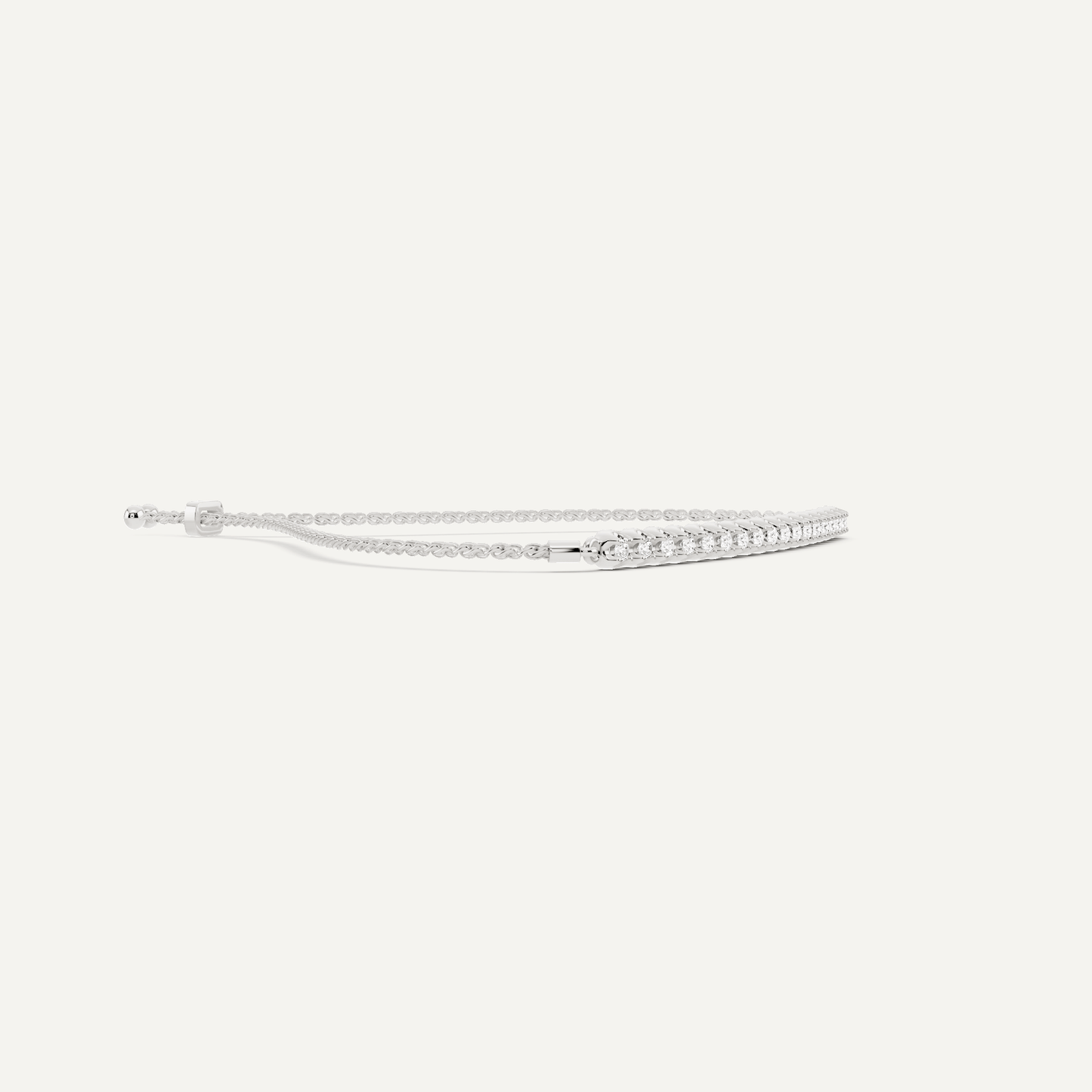 1/4 ctw Round Diamond Petite Bolo Fashion Bracelet - Lotus Diamond