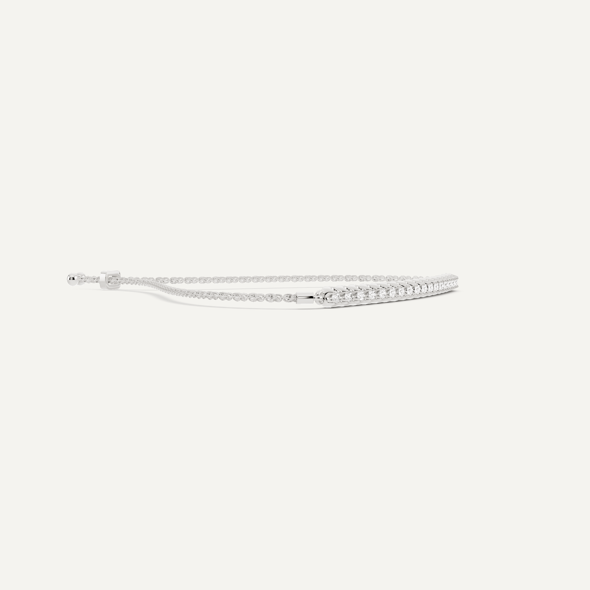 1/4 ctw Round Diamond Petite Bolo Fashion Bracelet - Lotus Diamond