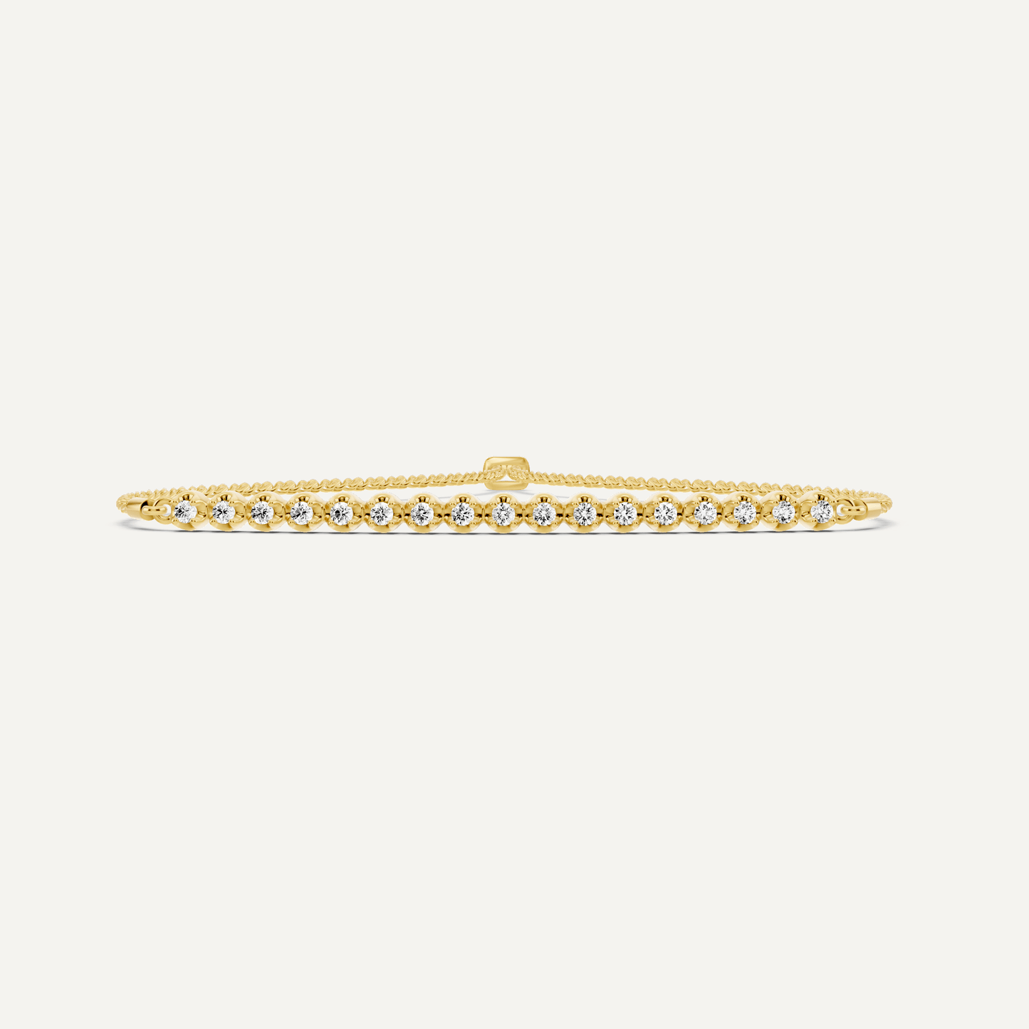 1/4 ctw Round Diamond Petite Bolo Fashion Bracelet - Lotus Diamond