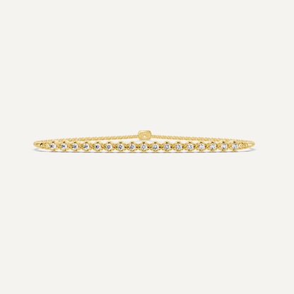 1/4 ctw Round Diamond Petite Bolo Fashion Bracelet - Lotus Diamond