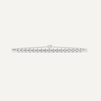 1/4 ctw Round Diamond Petite Bolo Fashion Bracelet - Lotus Diamond