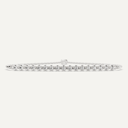 1/4 ctw Round Diamond Petite Bolo Fashion Bracelet - Lotus Diamond