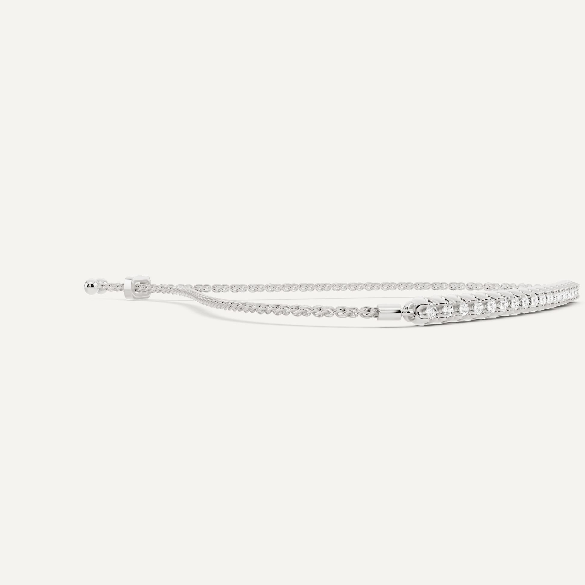 1/4 ctw Round Diamond Petite Bolo Fashion Bracelet - Lotus Diamond
