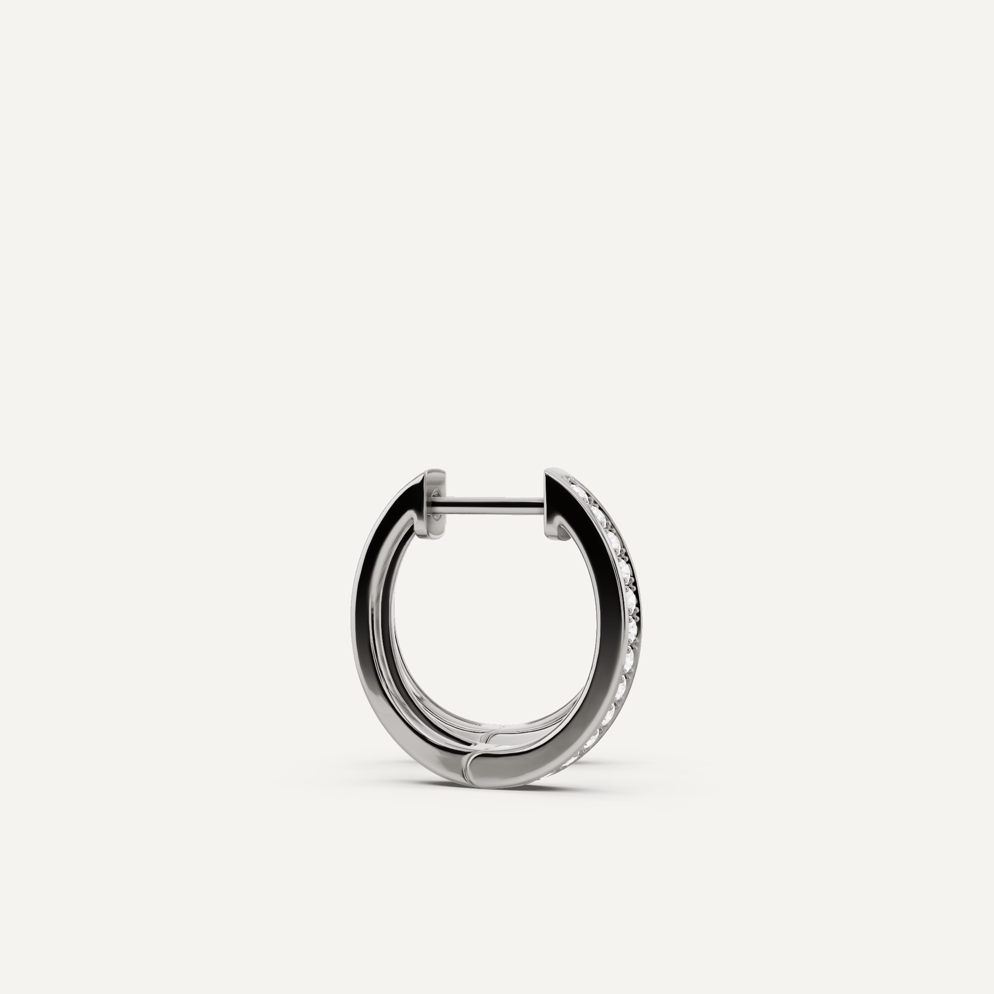 1/4 ctw Round Diamond Prong Set Huggie Hoop Earrings - Lotus Diamond