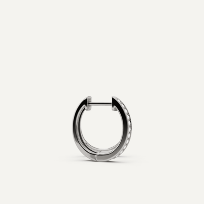 1/4 ctw Round Diamond Prong Set Huggie Hoop Earrings - Lotus Diamond