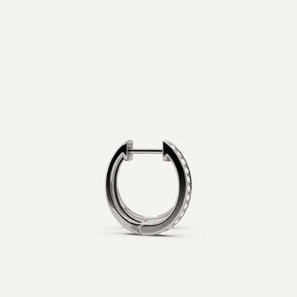 1/4 ctw Round Diamond Prong Set Huggie Hoop Earrings - Lotus Diamond
