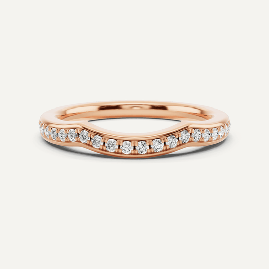 1/4 ctw Round Diamond Prong Set Wedding Band - Lotus Diamond