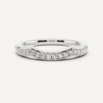 1/4 ctw Round Diamond Prong Set Wedding Band - Lotus Diamond