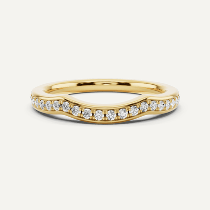 1/4 ctw Round Diamond Prong Set Wedding Band - Lotus Diamond
