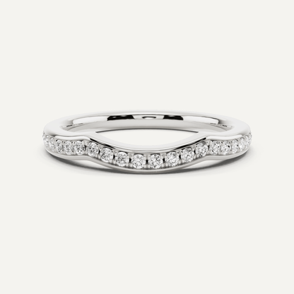 1/4 ctw Round Diamond Prong Set Wedding Band - Lotus Diamond