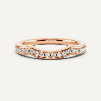 1/4 ctw Round Diamond Prong Set Wedding Band - Lotus Diamond