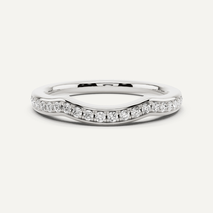 1/4 ctw Round Diamond Prong Set Wedding Band - Lotus Diamond