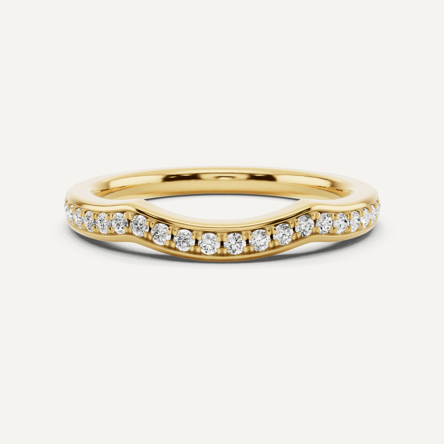 1/4 ctw Round Diamond Prong Set Wedding Band - Lotus Diamond