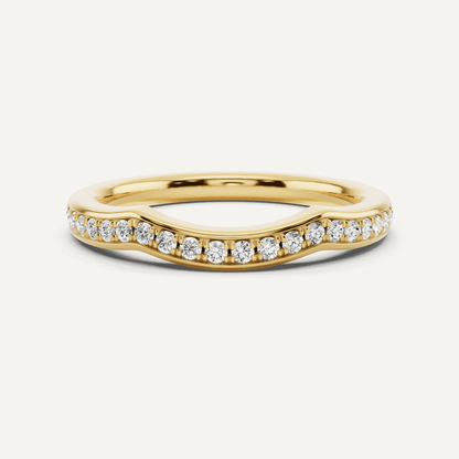 1/4 ctw Round Diamond Prong Set Wedding Band - Lotus Diamond
