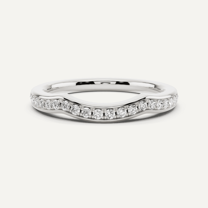 1/4 ctw Round Diamond Prong Set Wedding Band - Lotus Diamond