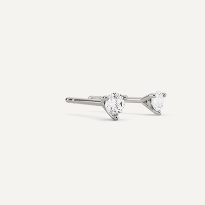 1/4 ctw Round Diamond Three Prong Martini Stud Earrings - Lotus Diamond