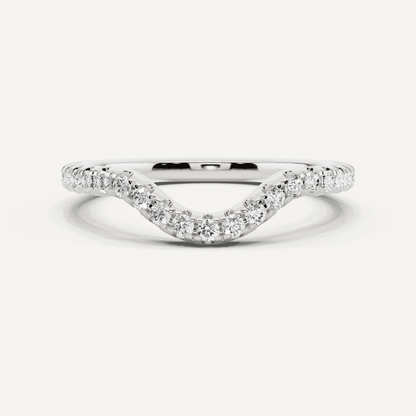 1/4 ctw Round Diamond Wedding Band - Lotus Diamond