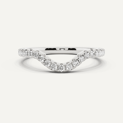 1/4 ctw Round Diamond Wedding Band - Lotus Diamond