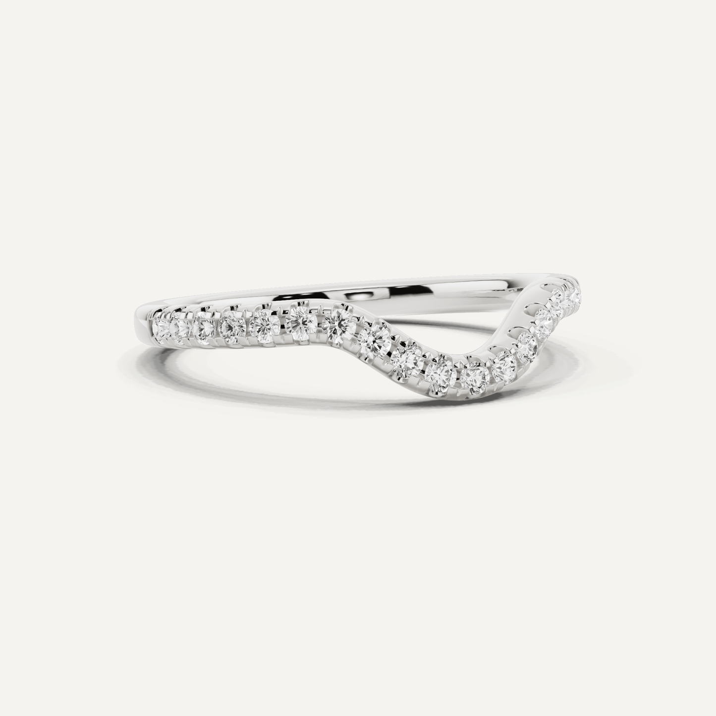 1/4 ctw Round Diamond Wedding Band - Lotus Diamond