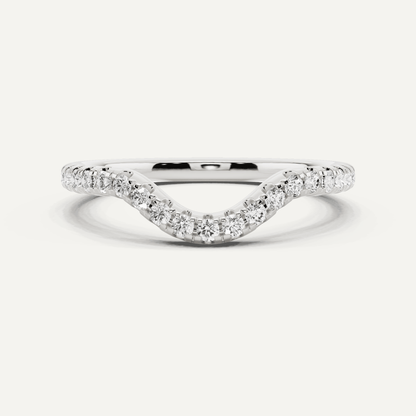 1/4 ctw Round Diamond Wedding Band - Lotus Diamond