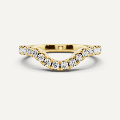 1/4 ctw Round Diamond Wedding Band - Lotus Diamond