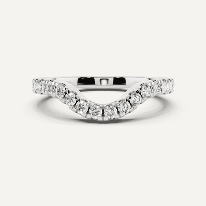 1/4 ctw Round Diamond Wedding Band - Lotus Diamond