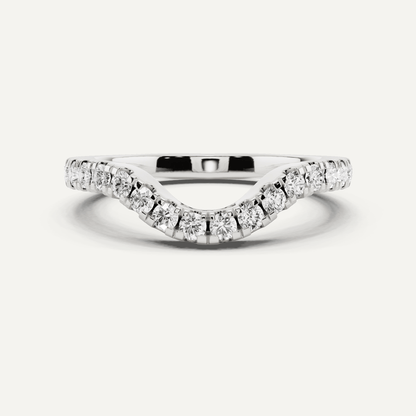 1/4 ctw Round Diamond Wedding Band - Lotus Diamond