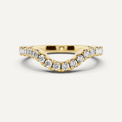1/4 ctw Round Diamond Wedding Band - Lotus Diamond