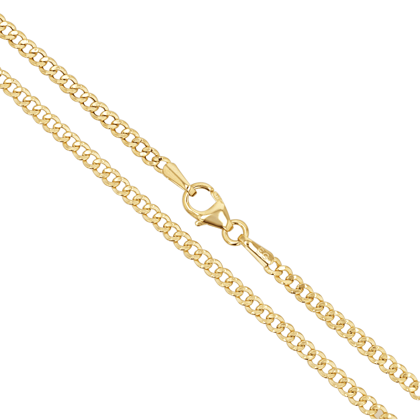 14K Dainty Cuban Link Chain Necklace - Lotus Diamond