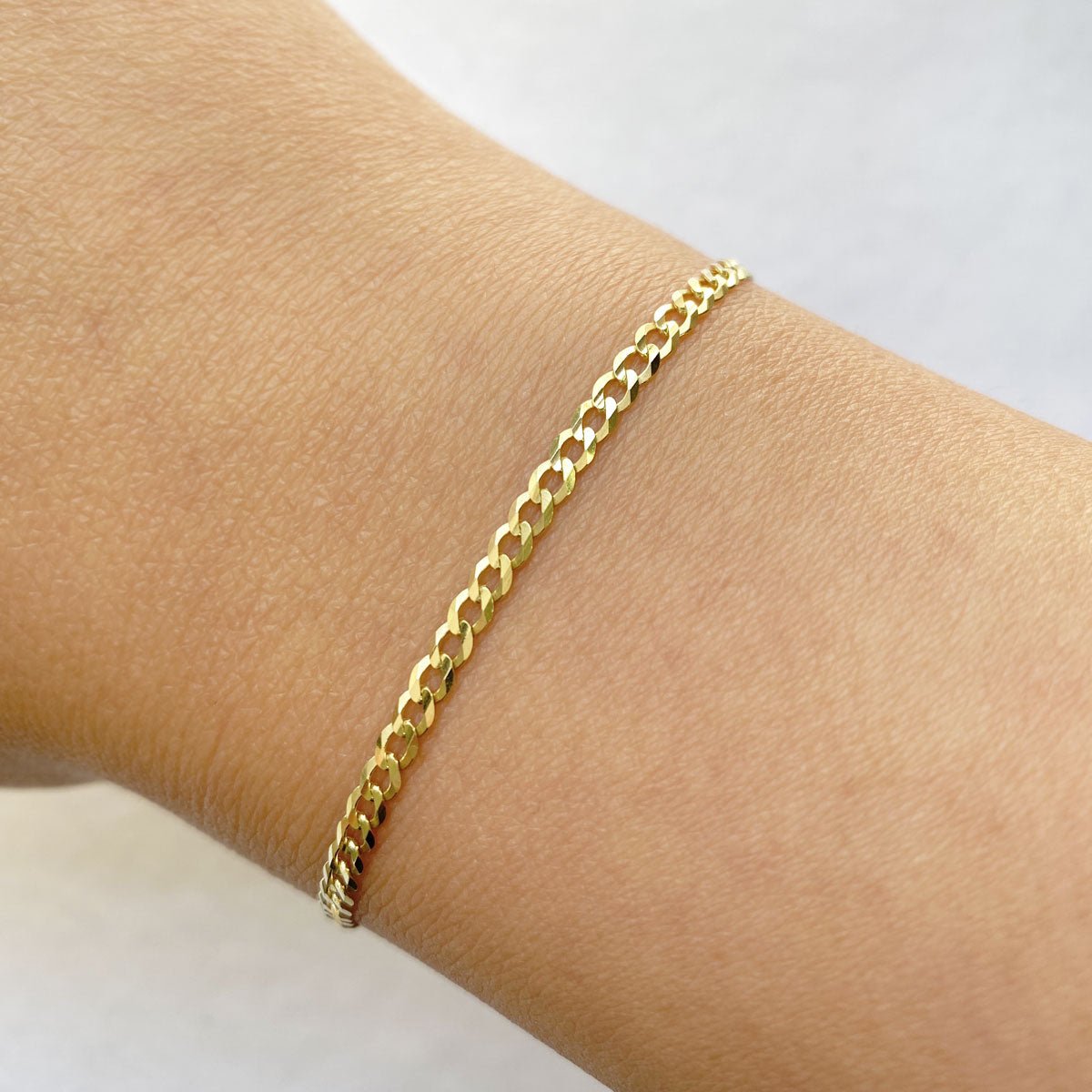14K Diamond Cut Cuban Link Chain Bracelet - Lotus Diamond