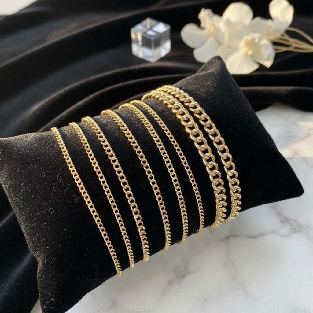 14K Diamond Cut Cuban Link Chain Bracelet - Lotus Diamond