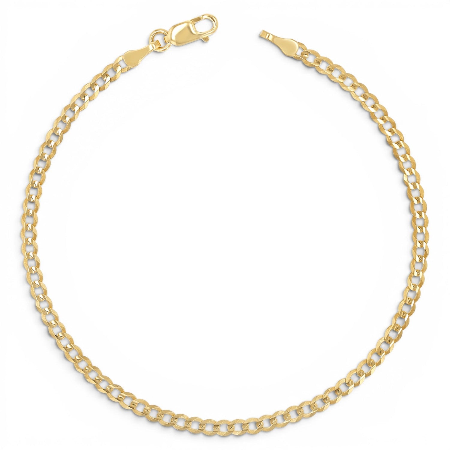 14K Diamond Cut Cuban Link Chain Bracelet - Lotus Diamond