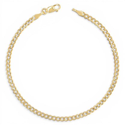 14K Diamond Cut Cuban Link Chain Bracelet - Lotus Diamond