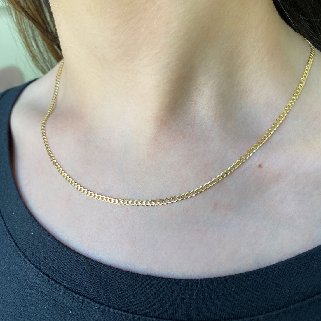 14K Diamond Cut Cuban Link Chain Necklace - Lotus Diamond