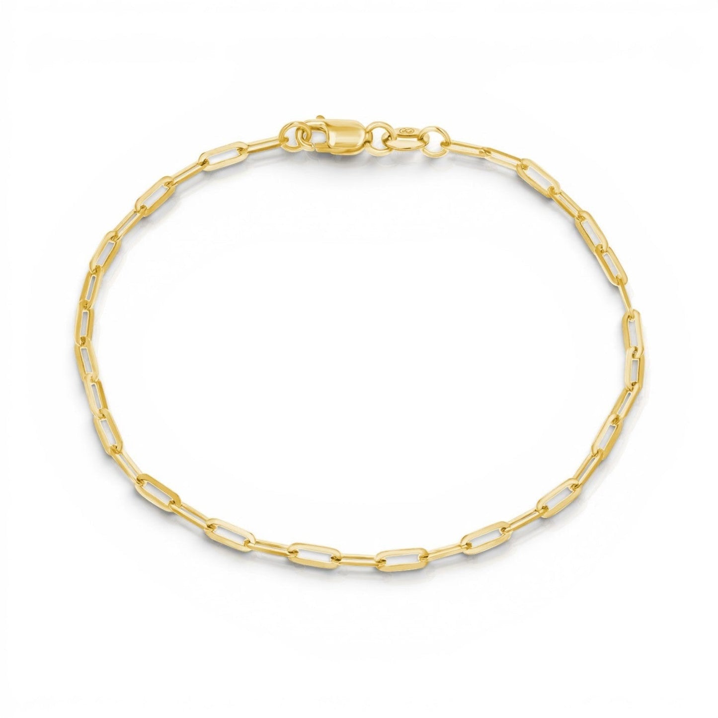 14K Diamond Cut Oval Link Bracelet - Lotus Diamond