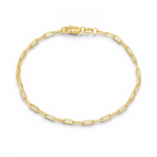 14K Diamond Cut Oval Link Bracelet - Lotus Diamond