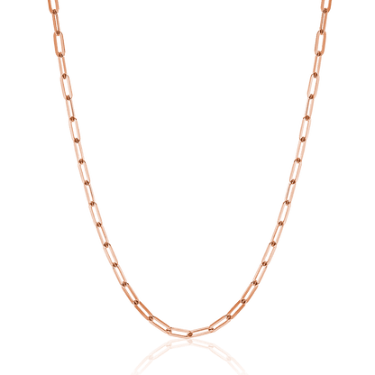 14K Diamond Cut Oval Link Chain Necklace - Lotus Diamond