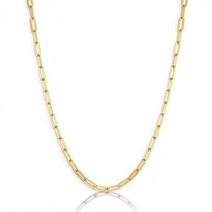14K Diamond Cut Oval Link Chain Necklace - Lotus Diamond