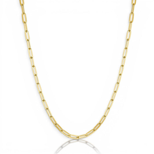 14K Diamond Cut Oval Link Chain Necklace - Lotus Diamond
