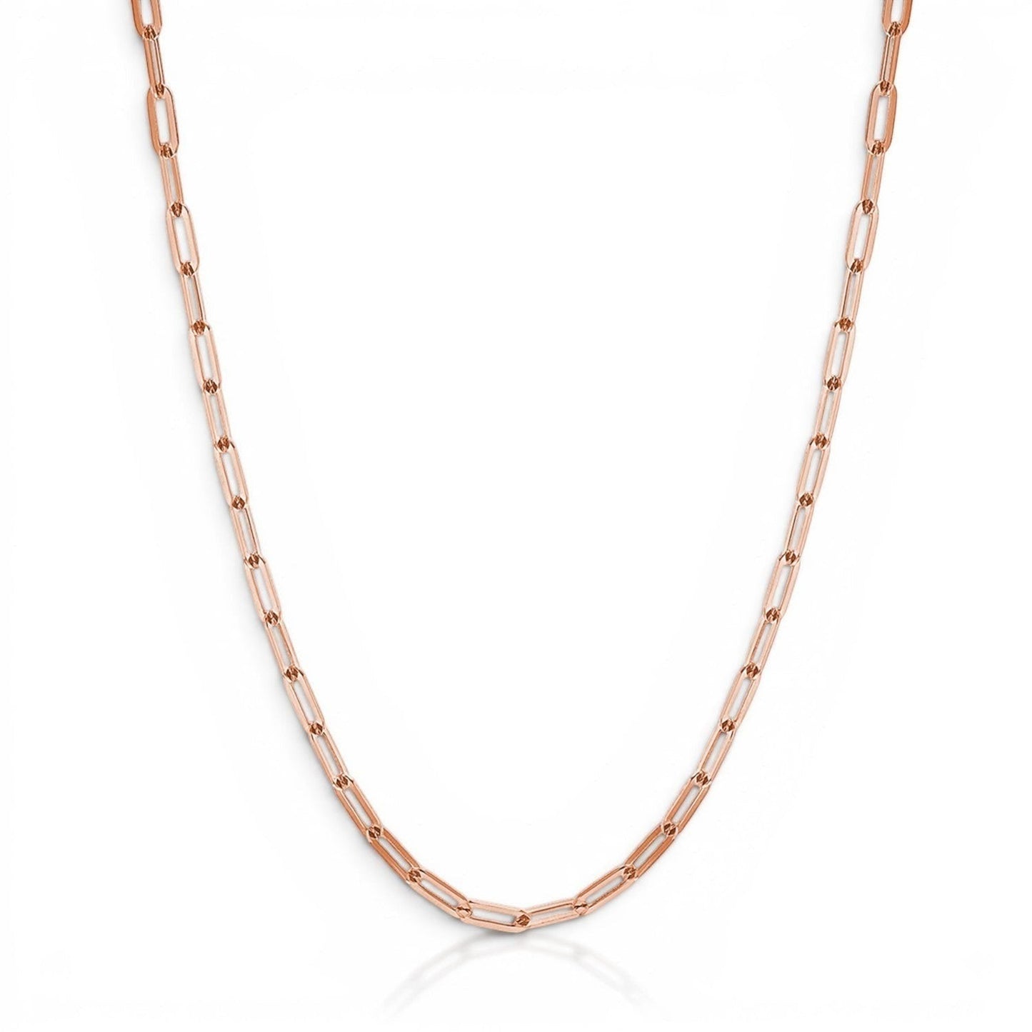 14K Diamond Cut Oval Link Chain Necklace - Lotus Diamond