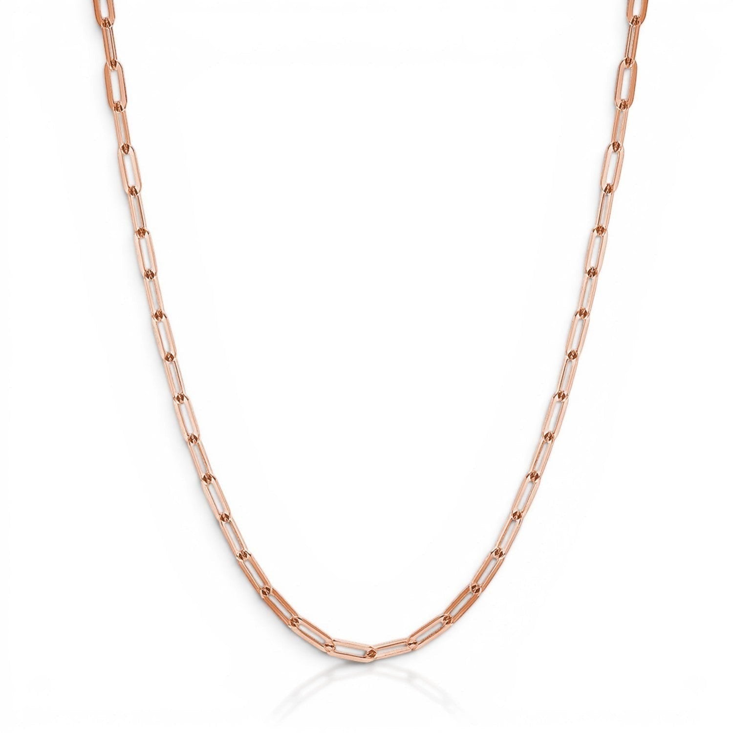 14K Diamond Cut Oval Link Chain Necklace - Lotus Diamond