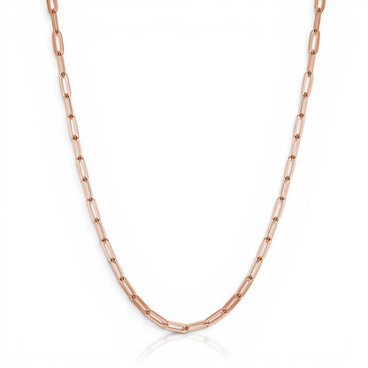 14K Diamond Cut Oval Link Chain Necklace - Lotus Diamond