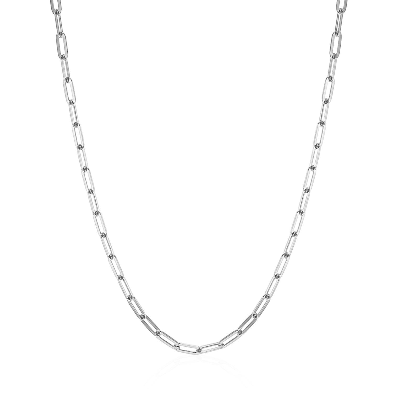 14K Diamond Cut Oval Link Chain Necklace - Lotus Diamond