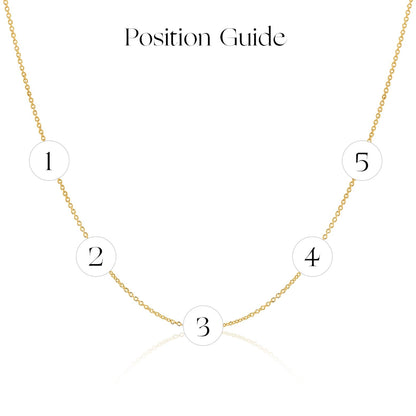 14K Gold Diamond Multi Initial Necklace Personalized Diamond Letter Necklace - Lotus Diamond